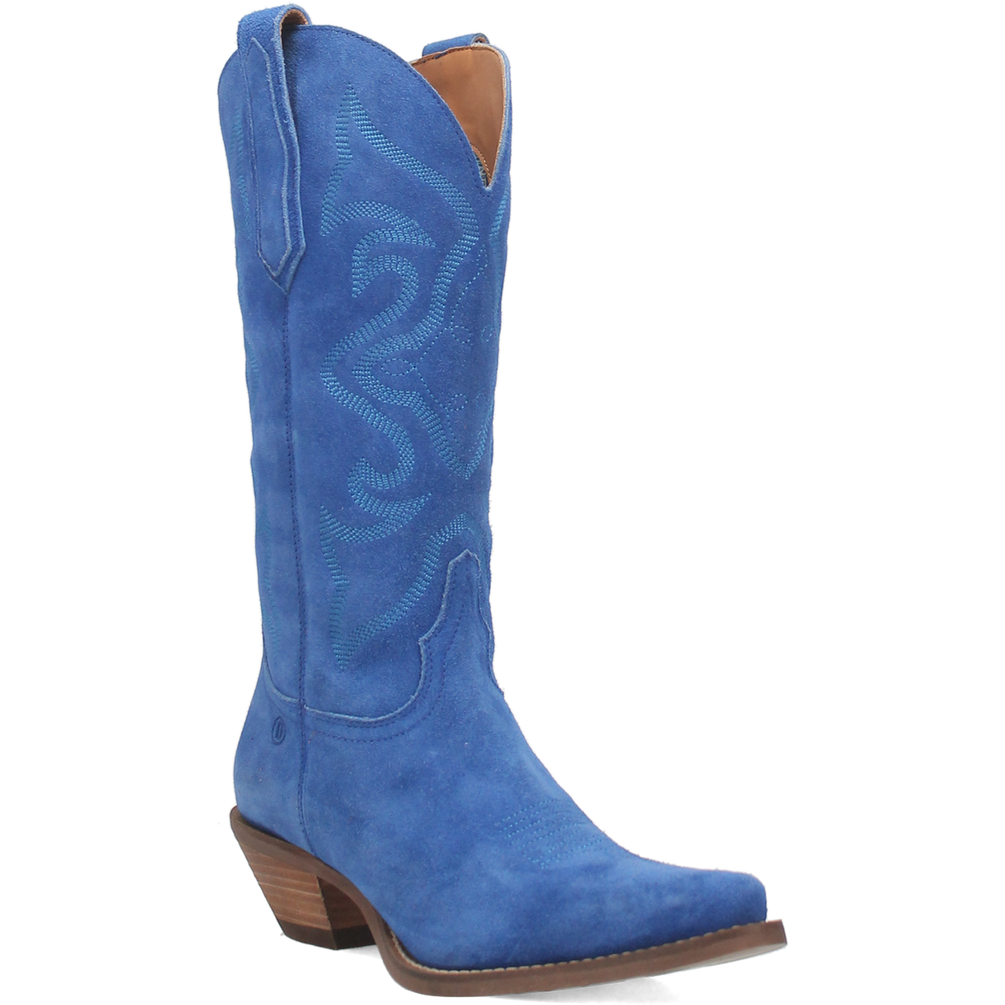 Dingo Ladies Out West Blue Suede Leather Snip Toe Boot DI920-BL