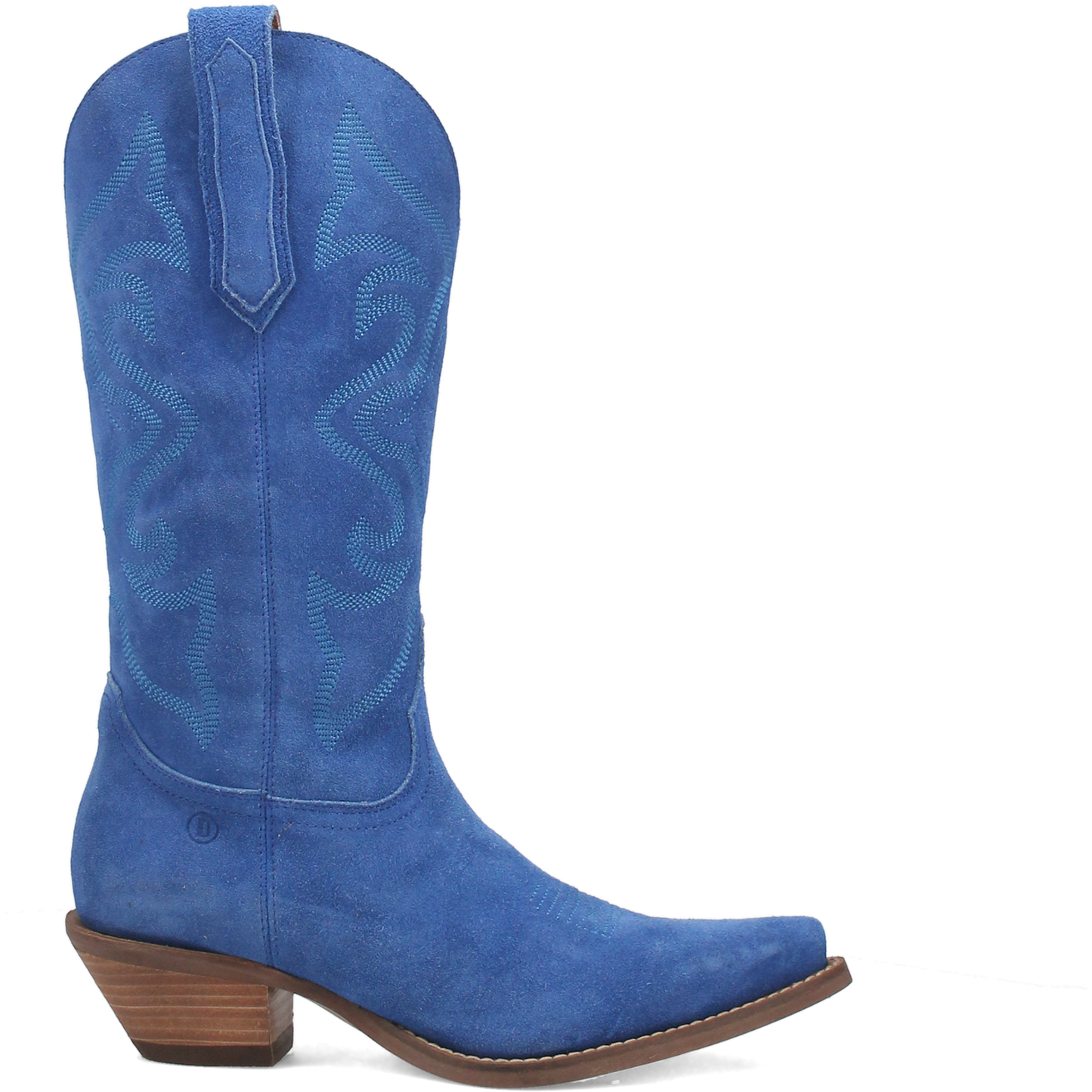 Dingo Ladies Out West Blue Suede Leather Snip Toe Boot DI920-BL