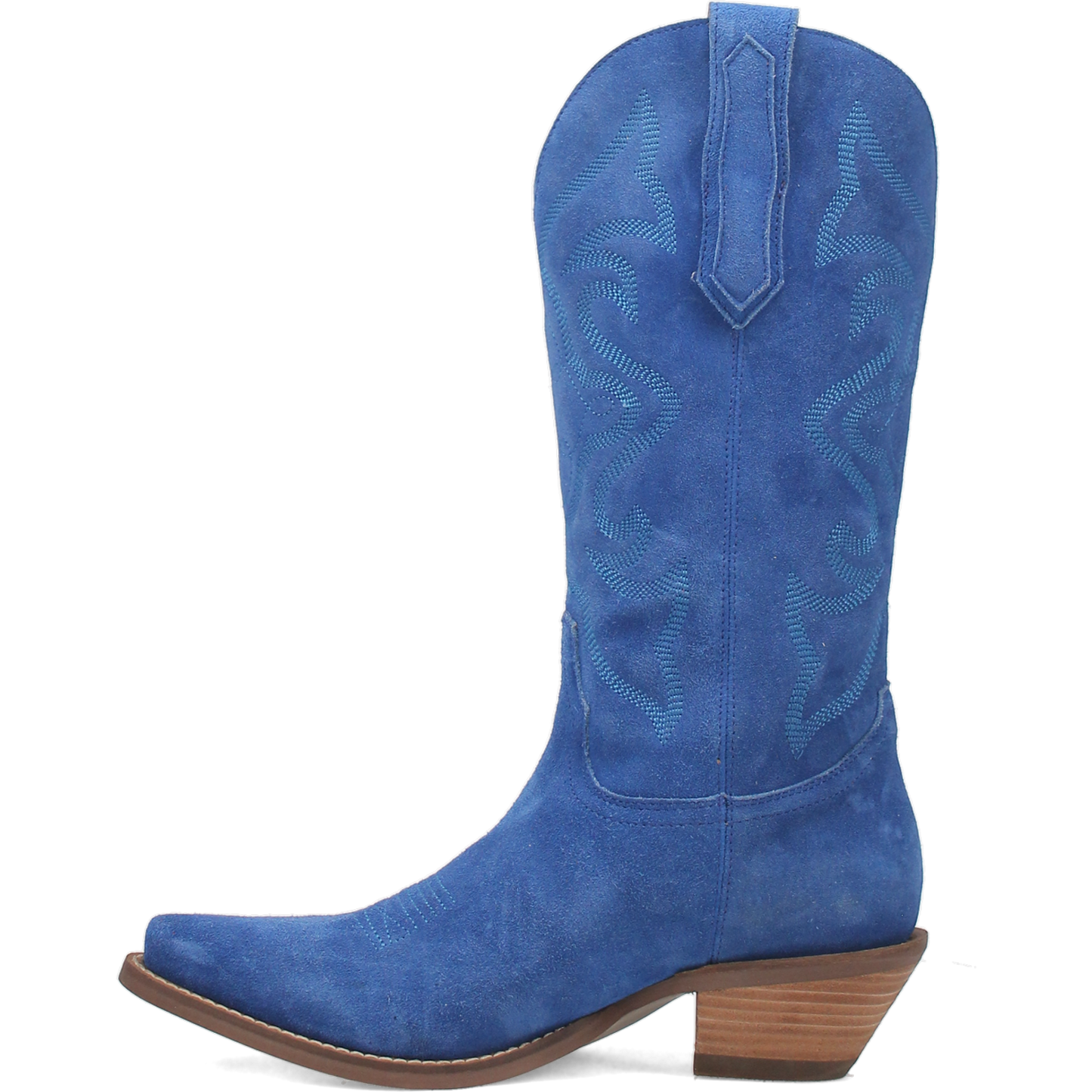 Dingo Ladies Out West Blue Suede Leather Snip Toe Boot DI920-BL