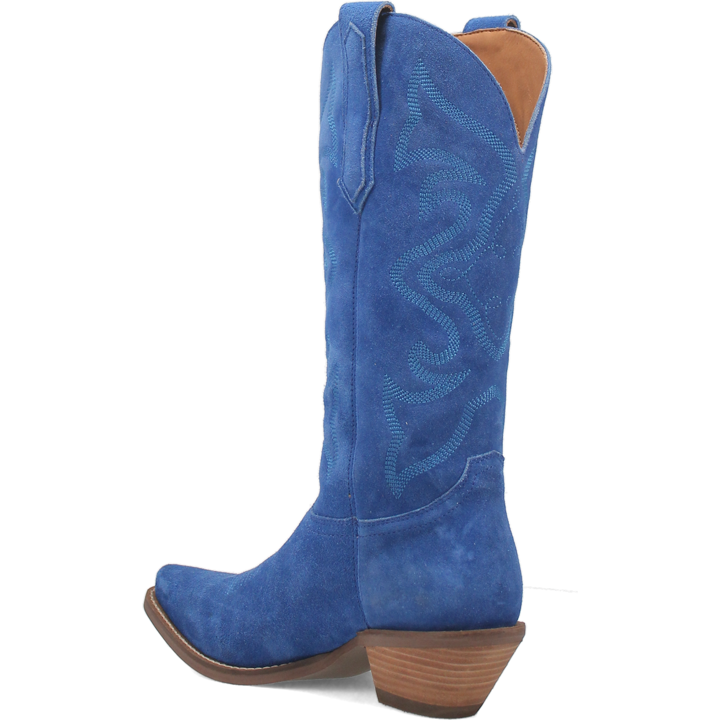 Dingo Ladies Out West Blue Suede Leather Snip Toe Boot DI920-BL