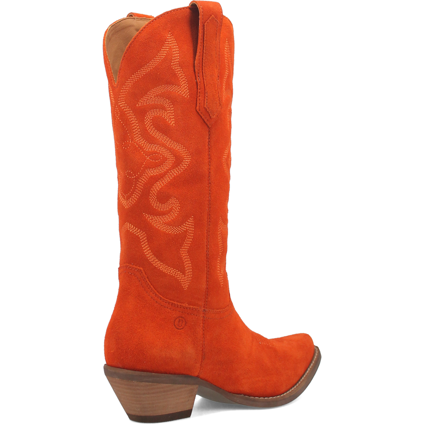 Dingo Ladies Out West Orange Suede Leather Snip Toe Boots DI920-OR