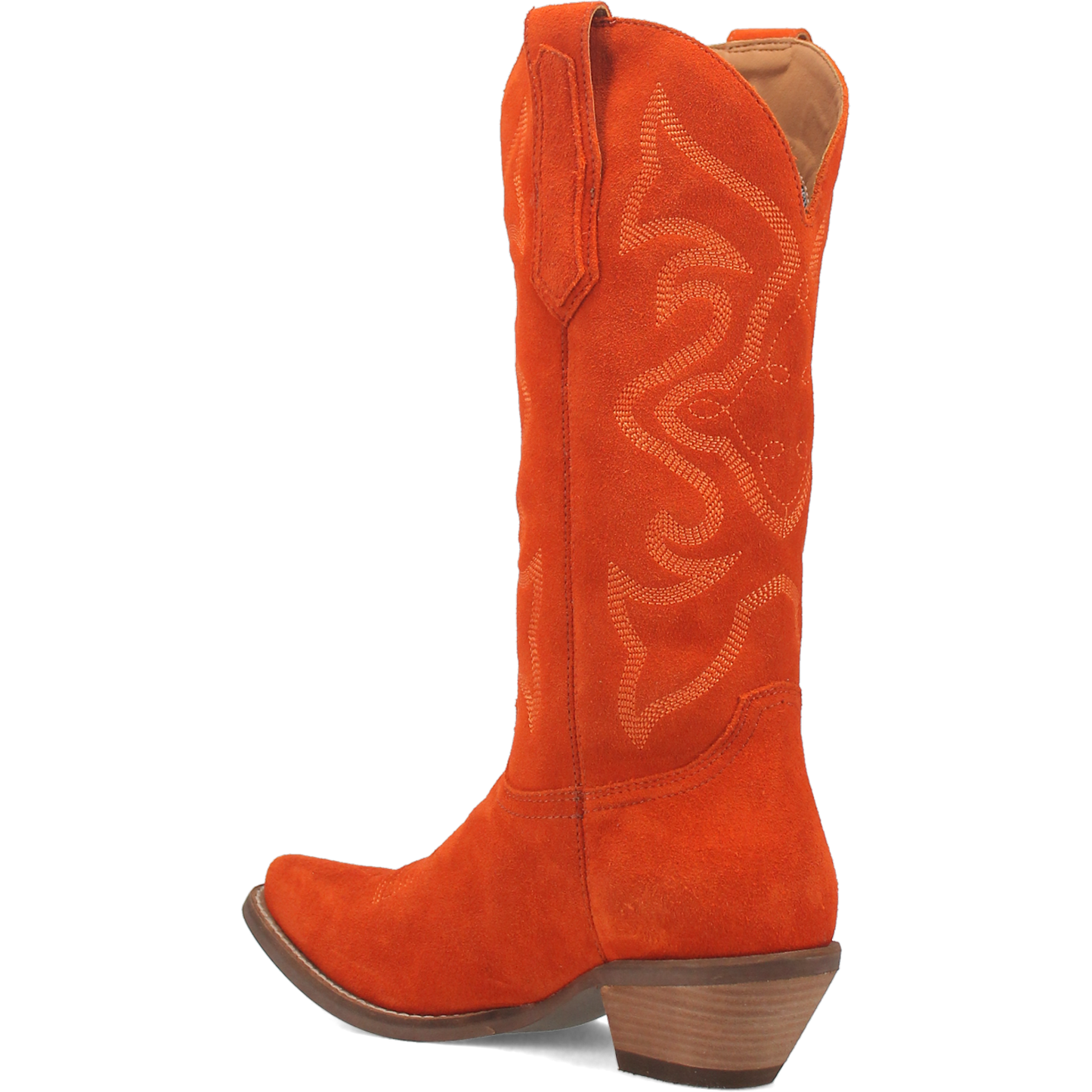 Dingo Ladies Out West Orange Suede Leather Snip Toe Boots DI920-OR