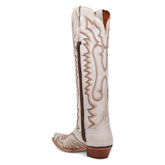 Dan Post Ladies Josie Tall White Leather Boots DP5107