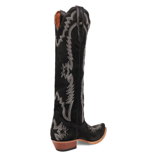 Dan Post Ladies Marlowe Black Suede Leather Tall Boots DP5110