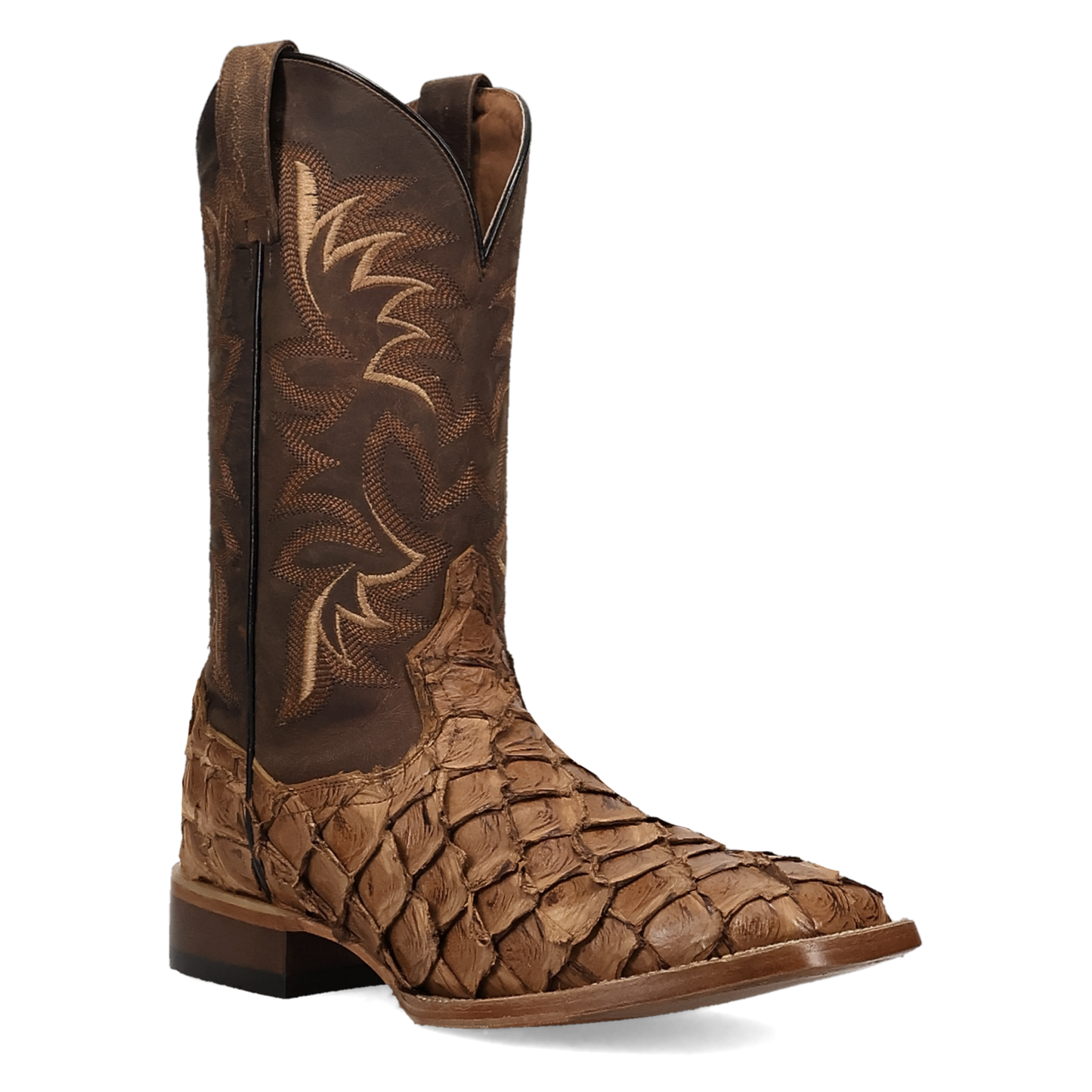 Dan Post Men's Marc Pirarucu Tan & Chocolate Western Boot DP5270