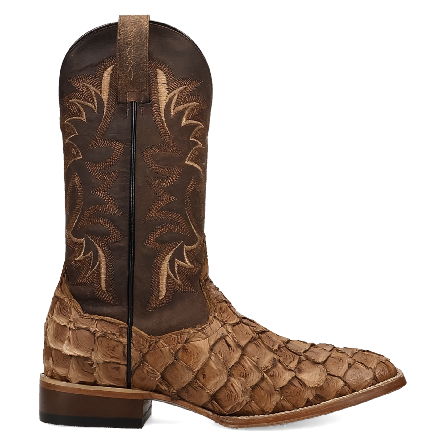 Dan Post Men's Marc Pirarucu Tan & Chocolate Western Boot DP5270