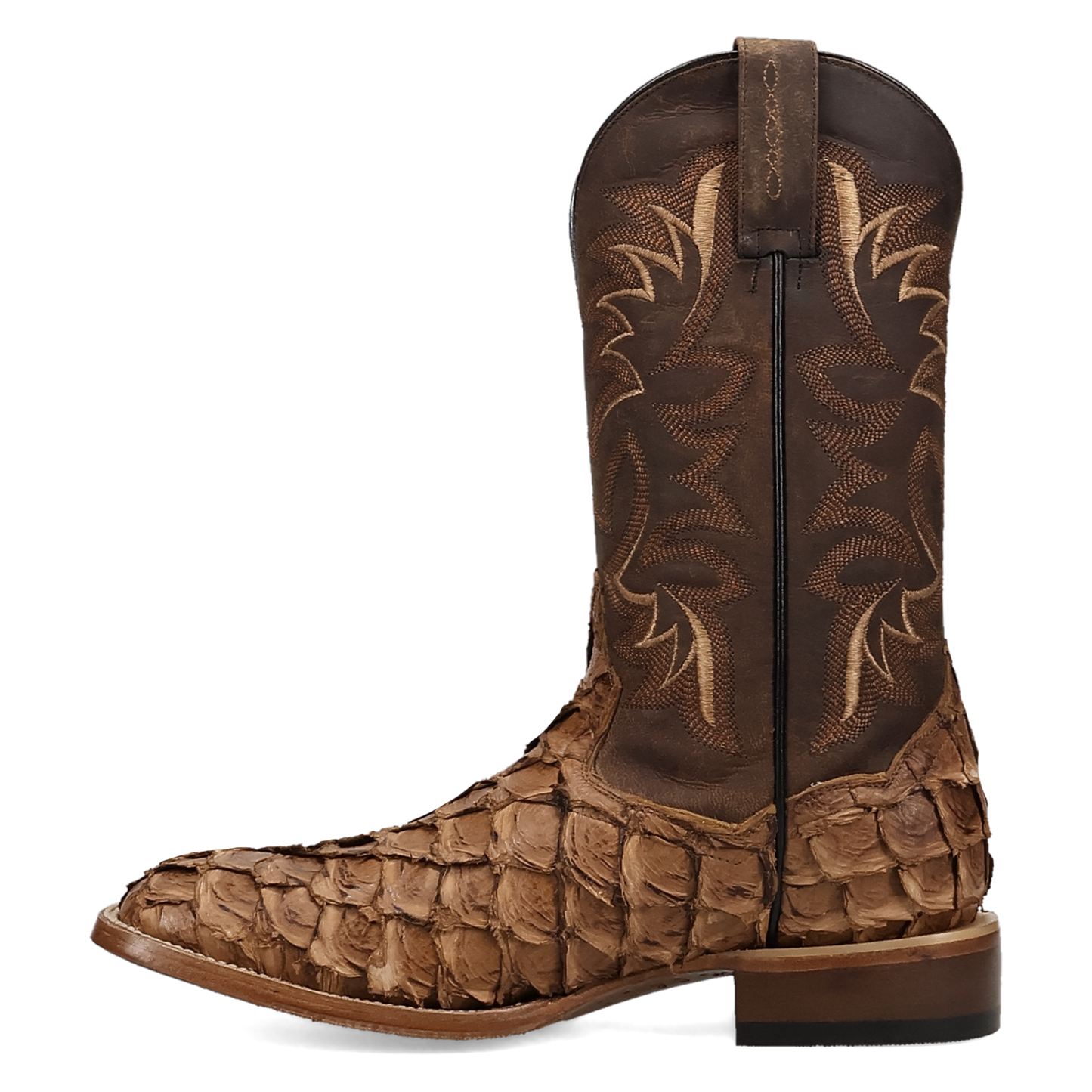Dan Post Men's Marc Pirarucu Tan & Chocolate Western Boot DP5270