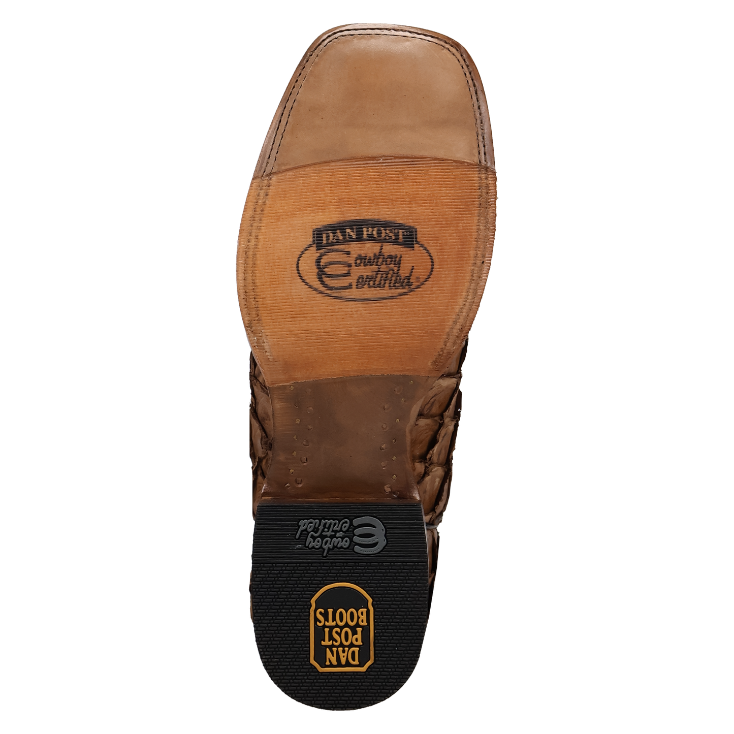Dan Post Men's Marc Pirarucu Tan & Chocolate Western Boot DP5270