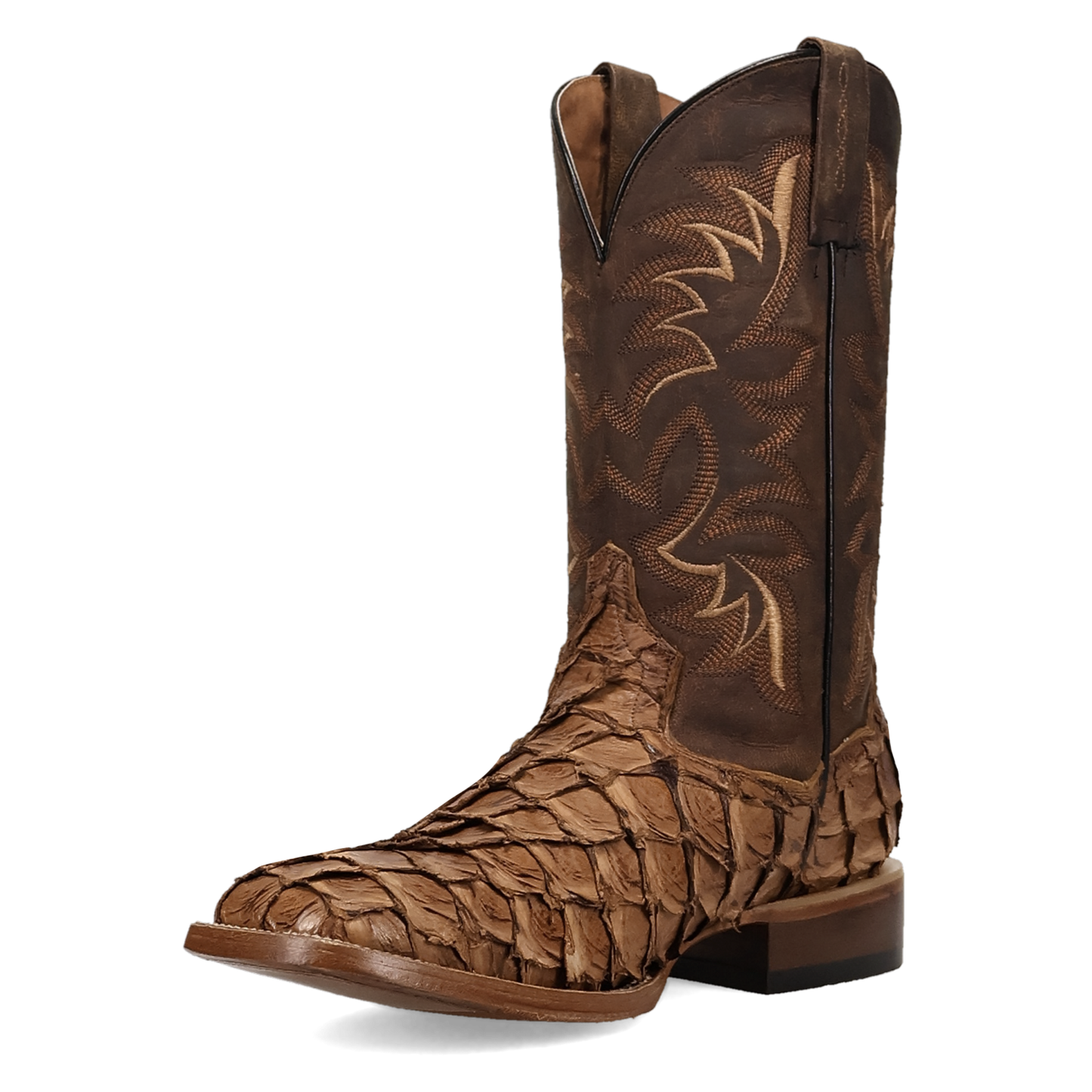 Dan Post Men's Marc Pirarucu Tan & Chocolate Western Boot DP5270