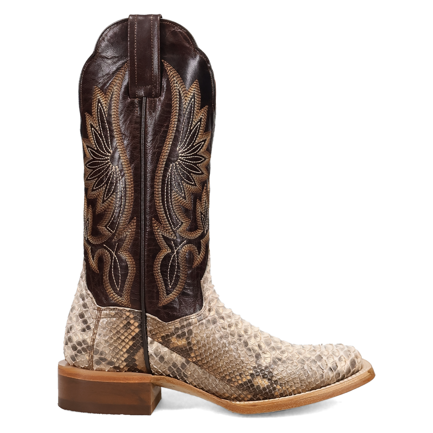 Dan Post Ladies Amara Python Natural & Chocolate Western Boot DP5282