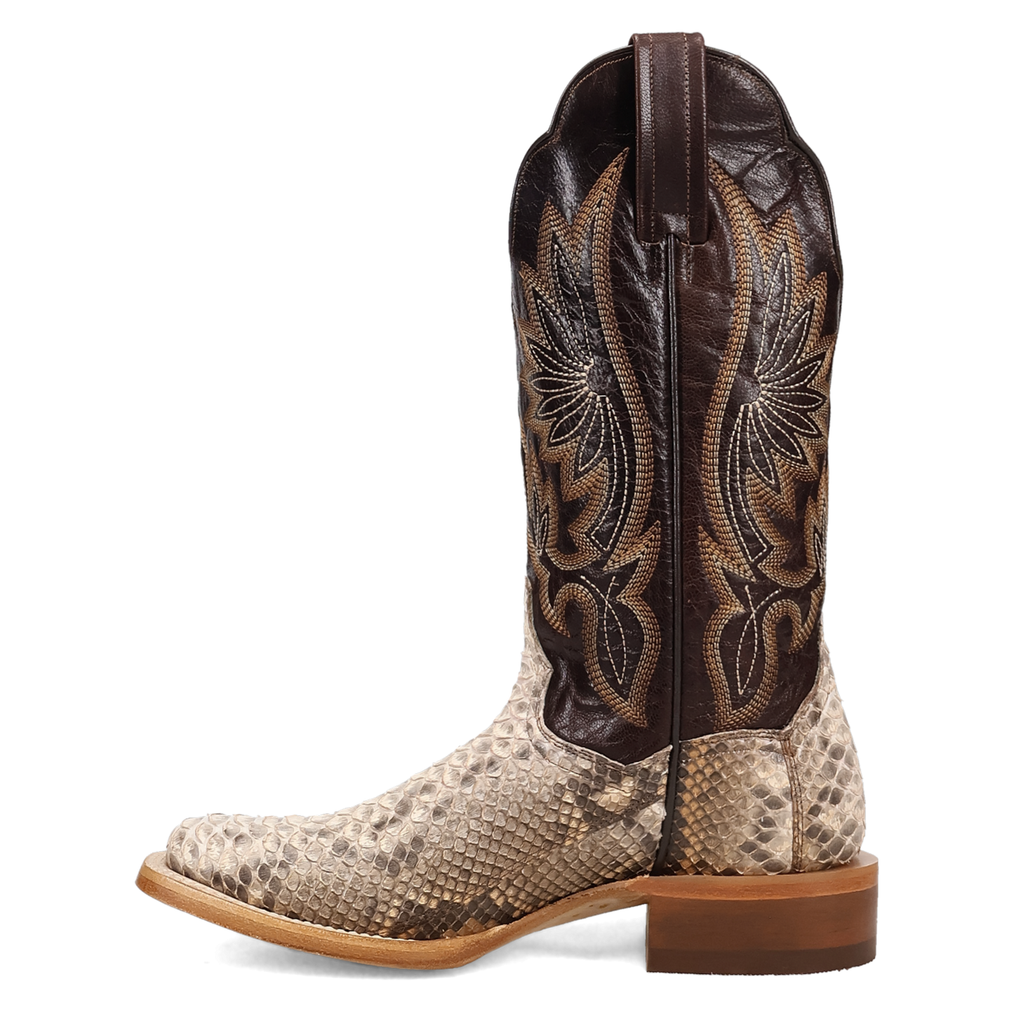 Dan Post Ladies Amara Python Natural & Chocolate Western Boot DP5282