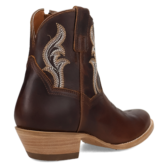Dan Post Ladies Rustic Charm Tan Leather Western Bootie DP7111