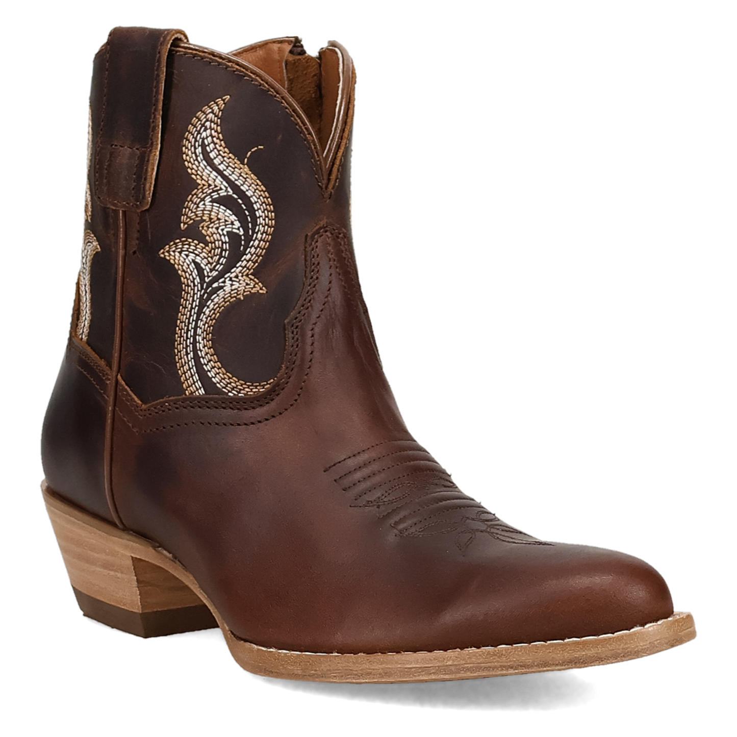 Dan Post Ladies Rustic Charm Tan Leather Western Bootie DP7111