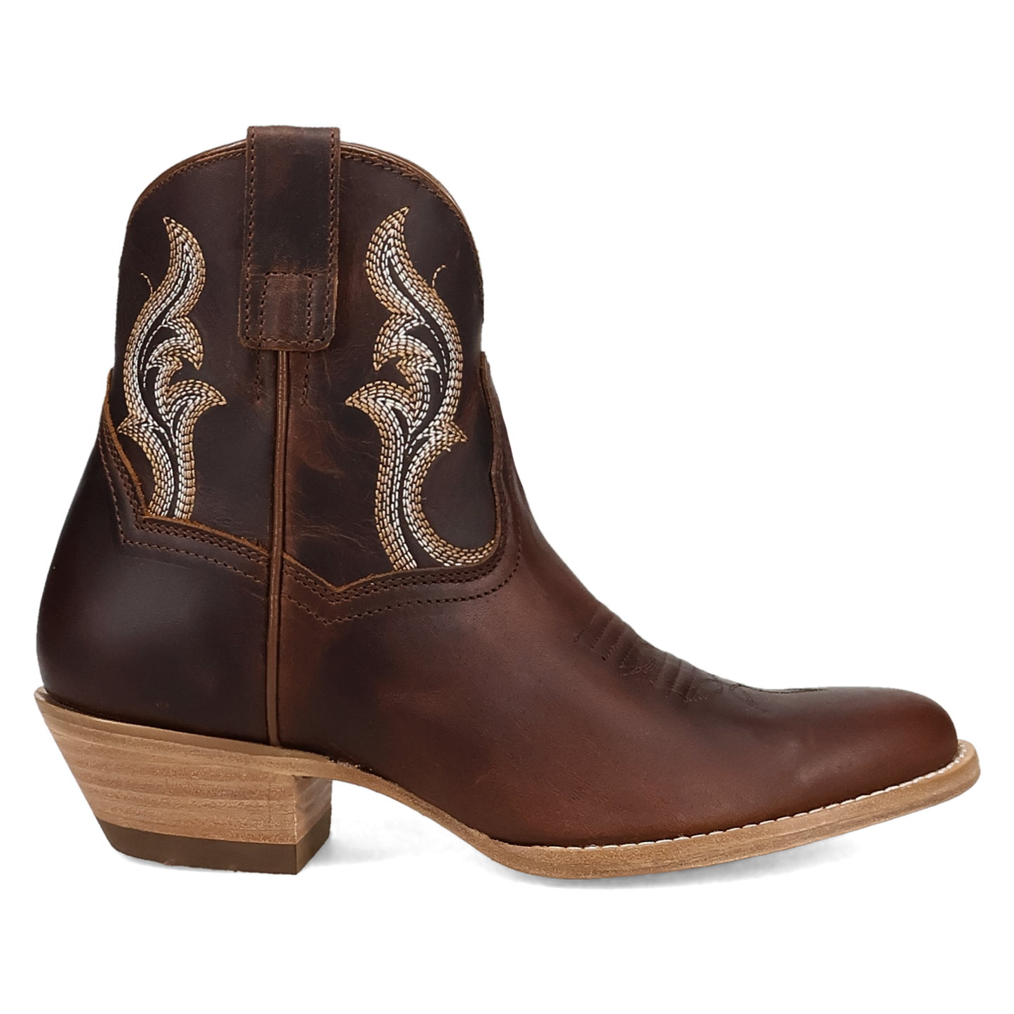 Dan Post Ladies Rustic Charm Tan Leather Western Bootie DP7111