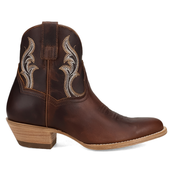 Dan Post Ladies Rustic Charm Tan Leather Western Bootie DP7111
