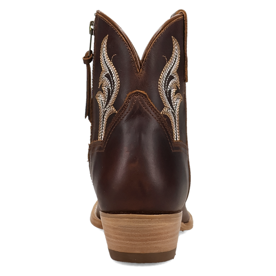 Dan Post Ladies Rustic Charm Tan Leather Western Bootie DP7111