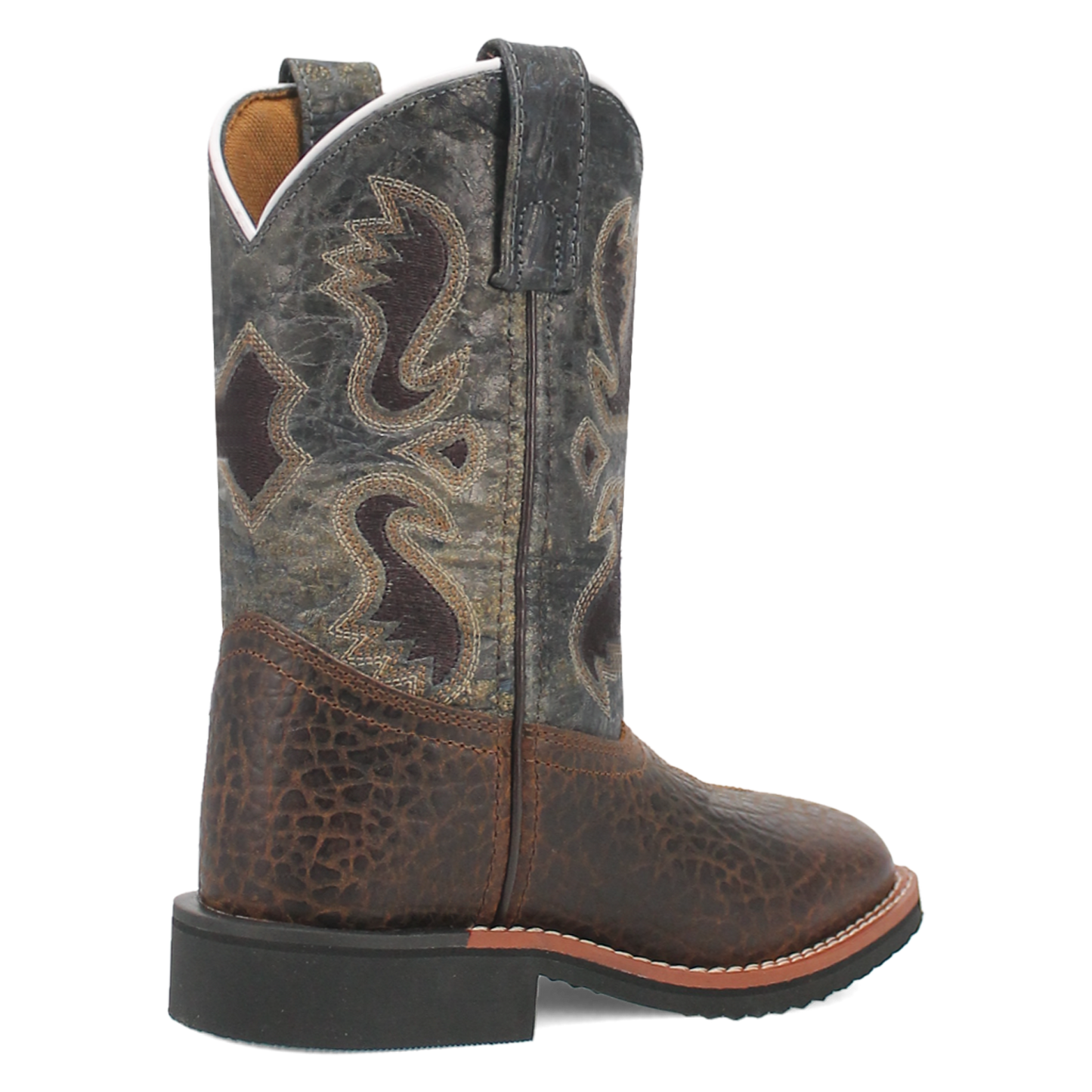 Dan Post Youth Creek Leather Brown & Blue Western Boots DPC3825