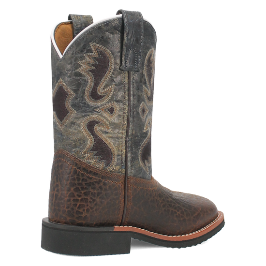 Dan Post Youth Creek Leather Brown & Blue Western Boots DPC3825