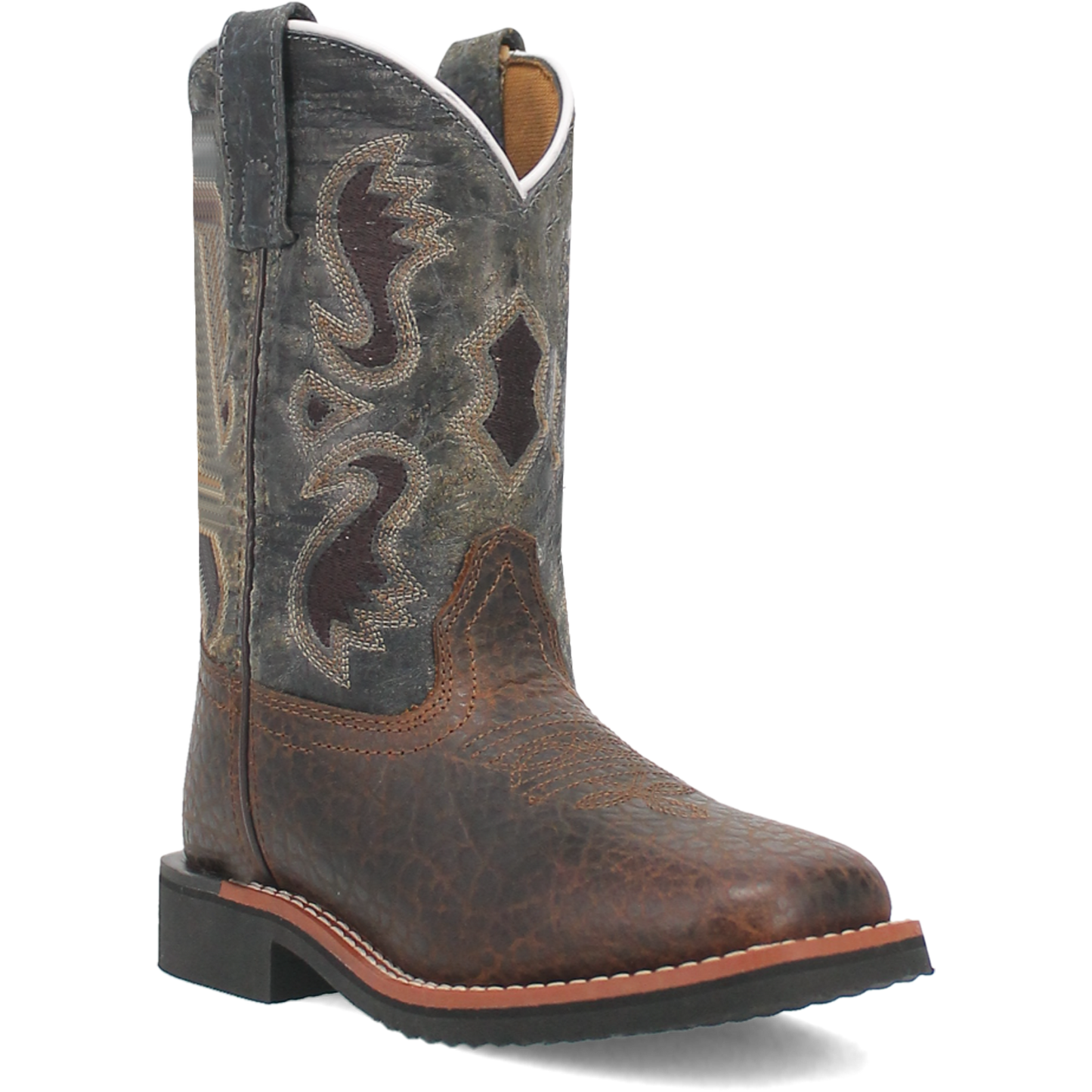 Dan Post Children's Creek Leather Brown & Blue Western Boots DPC2825