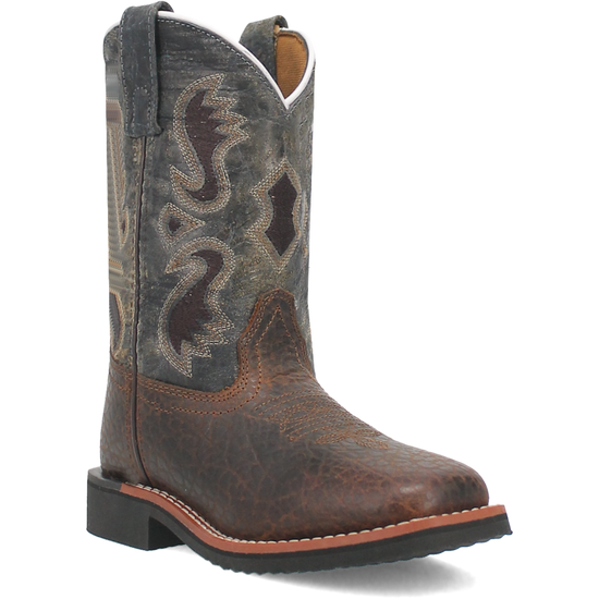 Dan Post Children's Creek Leather Brown & Blue Western Boots DPC2825