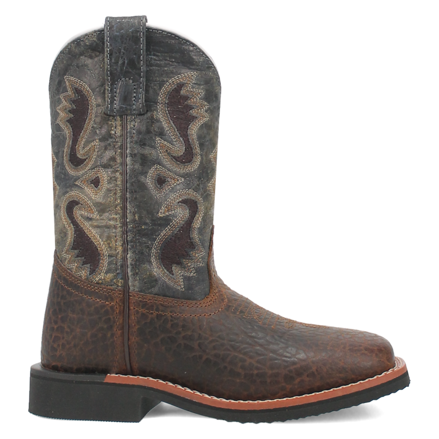 Dan Post Youth Creek Leather Brown & Blue Western Boots DPC3825