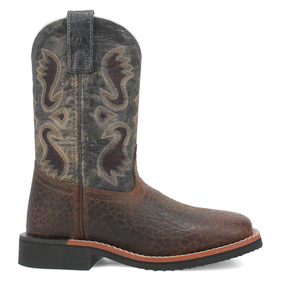 Dan Post Youth Creek Leather Brown & Blue Western Boots DPC3825