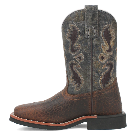 Dan Post Youth Creek Leather Brown & Blue Western Boots DPC3825