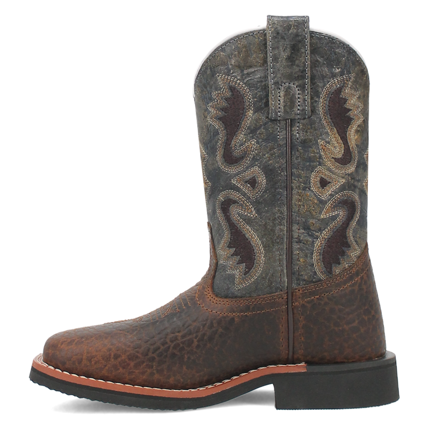 Dan Post Children's Creek Leather Brown & Blue Western Boots DPC2825
