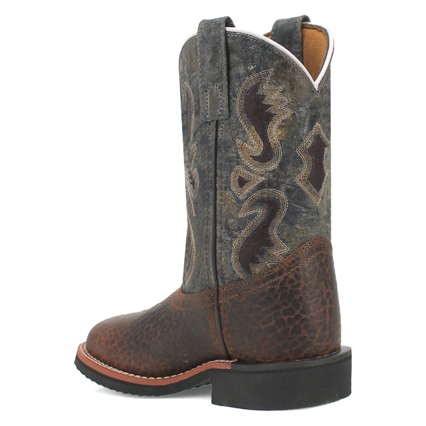 Dan Post Children's Creek Leather Brown & Blue Western Boots DPC2825