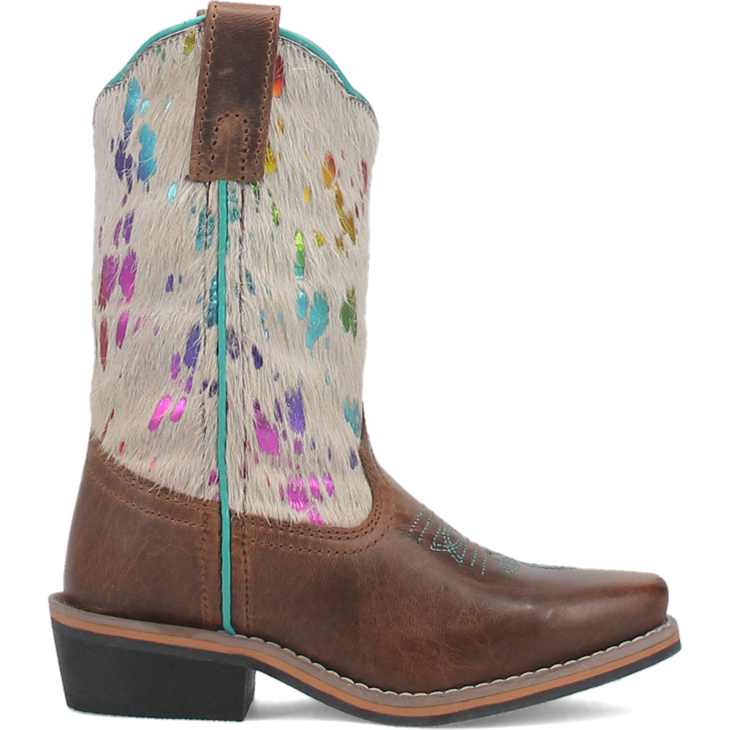 Dan Post Youth Rumi Rainbow & Brown Leather Western Boots DPC3908
