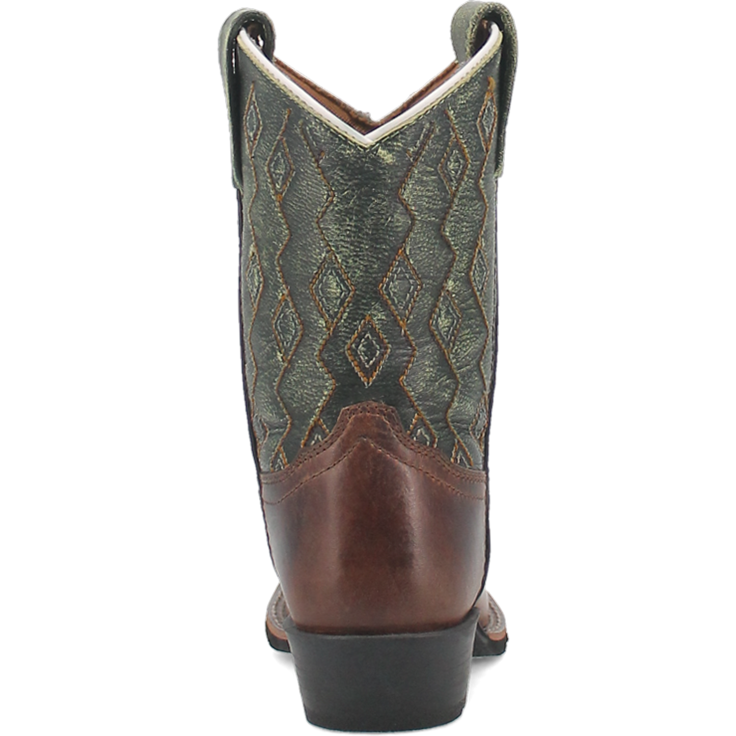Dan Post Children's Teddy Leather Brown & Green Western Boots DPC2946