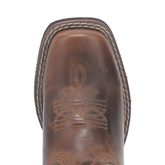 Dan Post Children's Teddy Leather Brown & Green Western Boots DPC2946