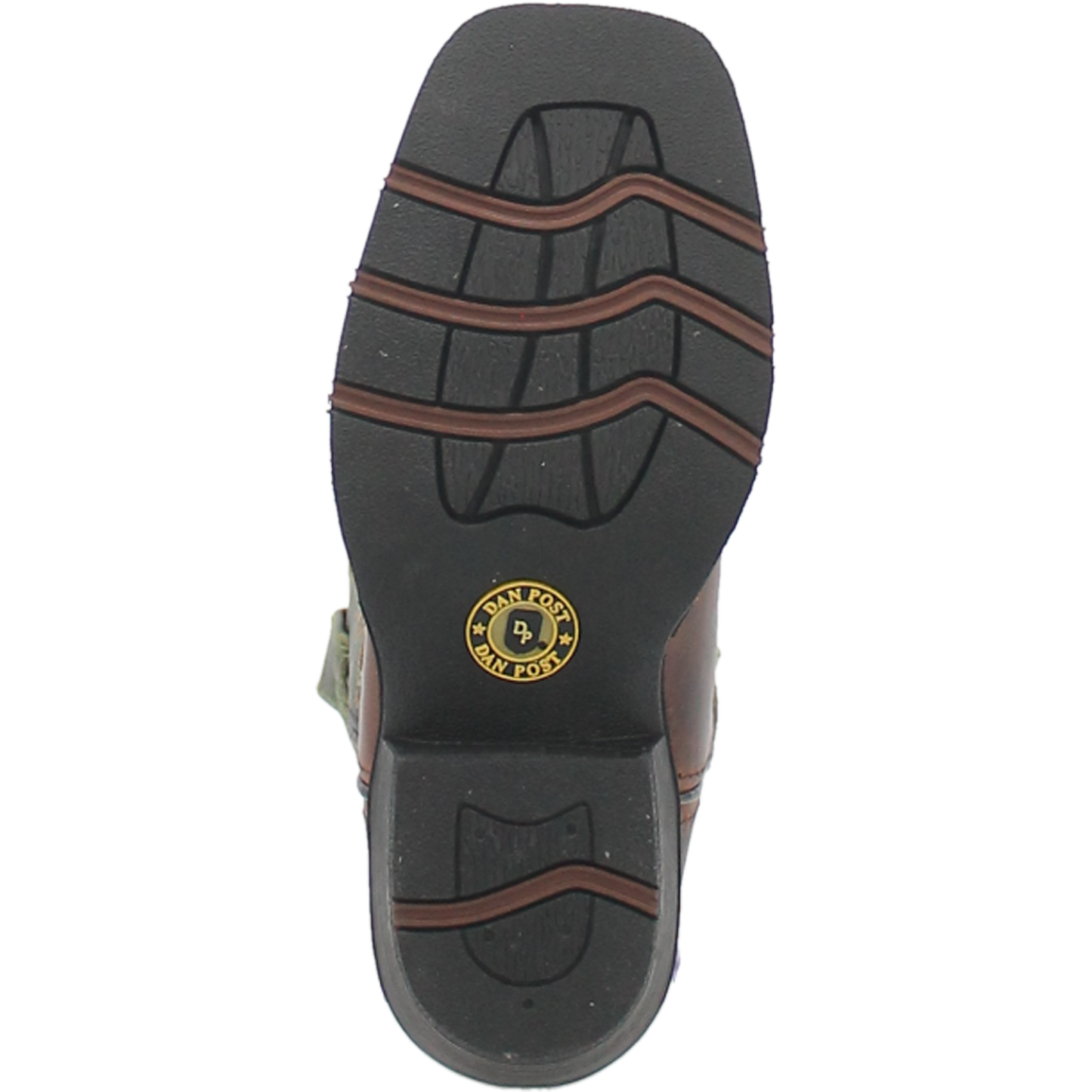 Dan Post Children's Teddy Leather Brown & Green Western Boots DPC2946