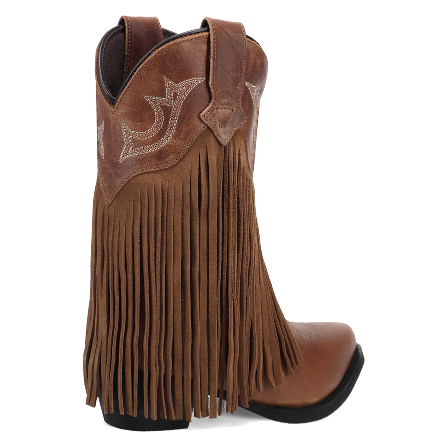 Dan Post Youth Happy Trails Tan Leather Fringe Western Boot DPC5020