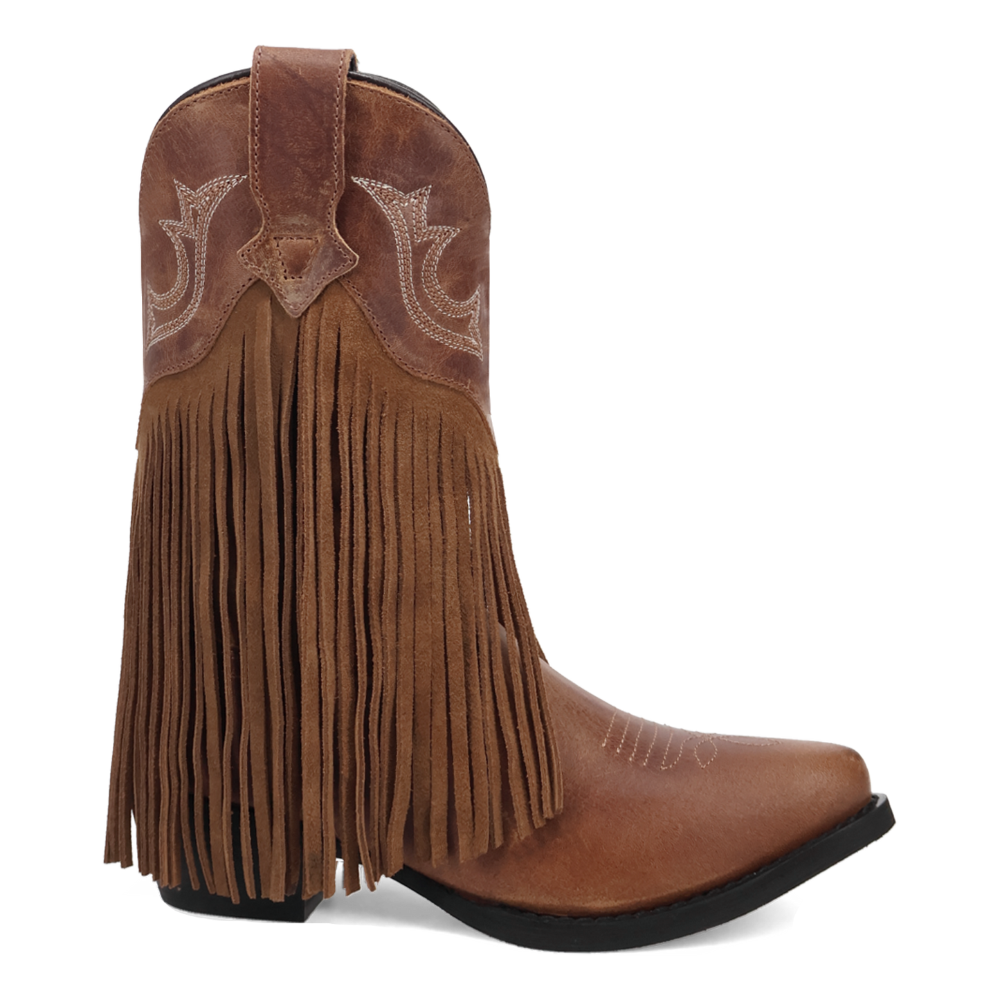 Dan Post Children's Happy Trails Tan Leather Fringe Western Boot DPC4020