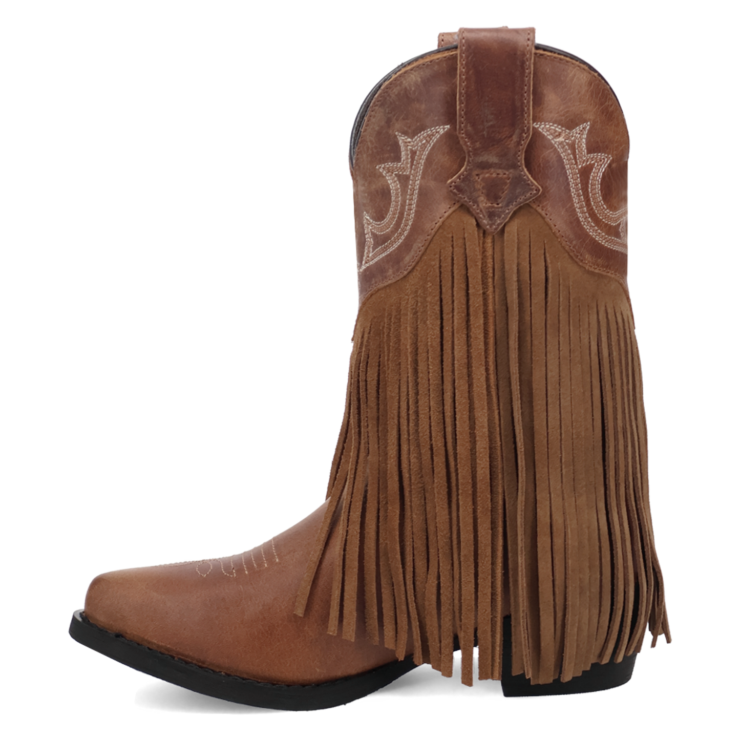 Dan Post Children's Happy Trails Tan Leather Fringe Western Boot DPC4020