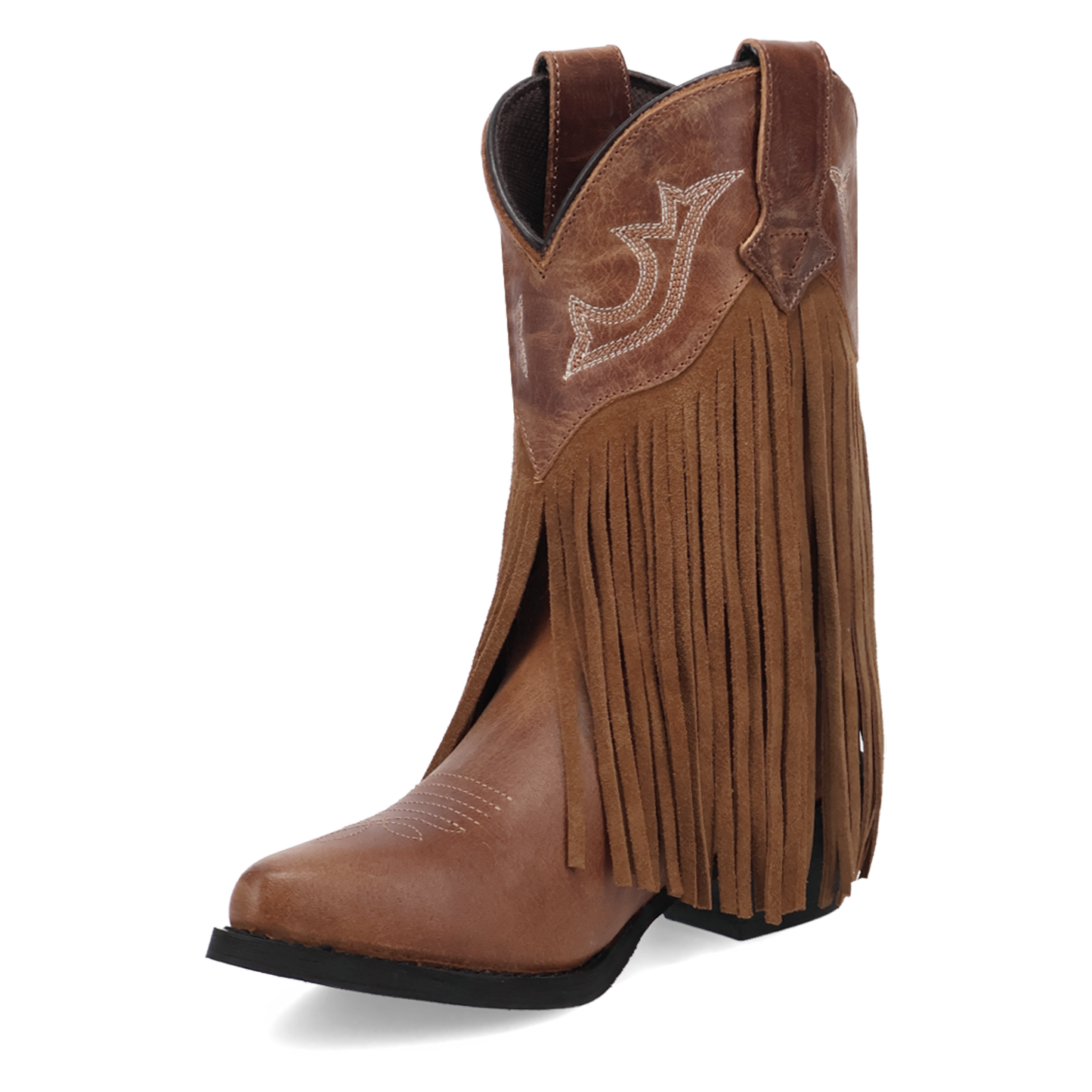 Dan Post Children's Happy Trails Tan Leather Fringe Western Boot DPC4020