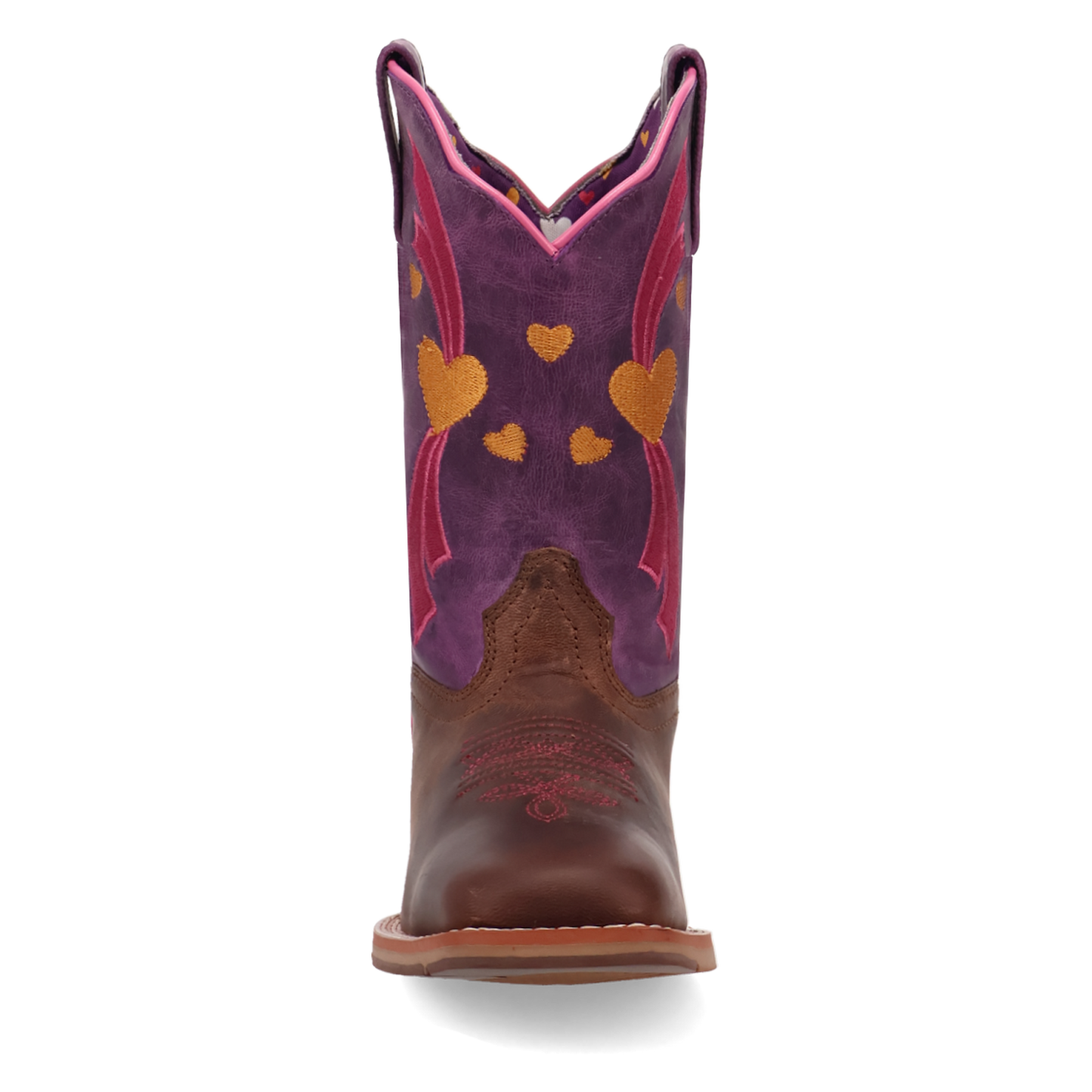 Dan Post Youth Girl's Lottie Tan & Purple Leather Western Boot DPC5023