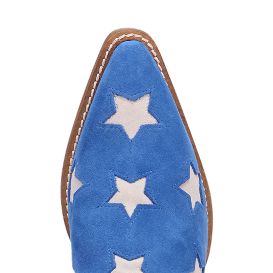 Dingo Ladies Suede Super Star Blue Tall Western Boots DI2177-BL