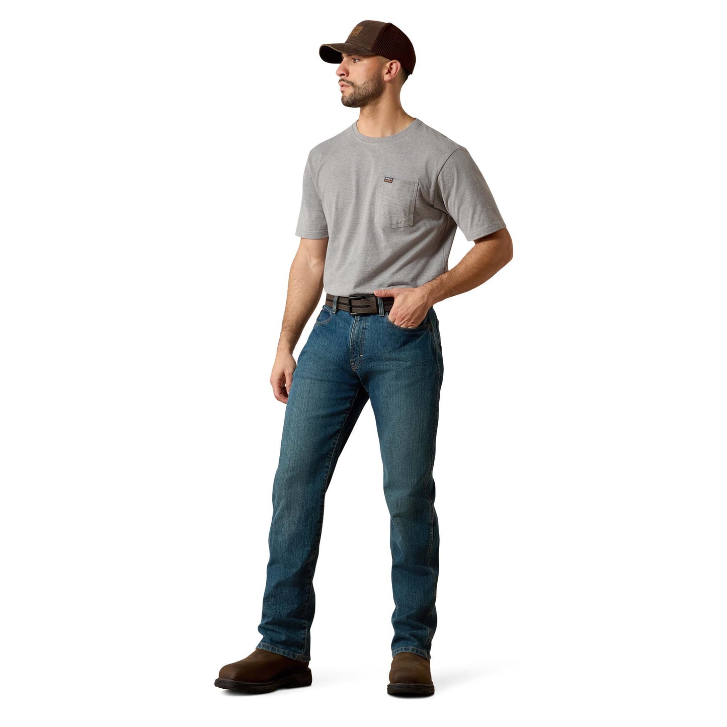 Ariat® Men's Rebar M4 Relaxed DuraStretch Boot Cut Jeans 10016221