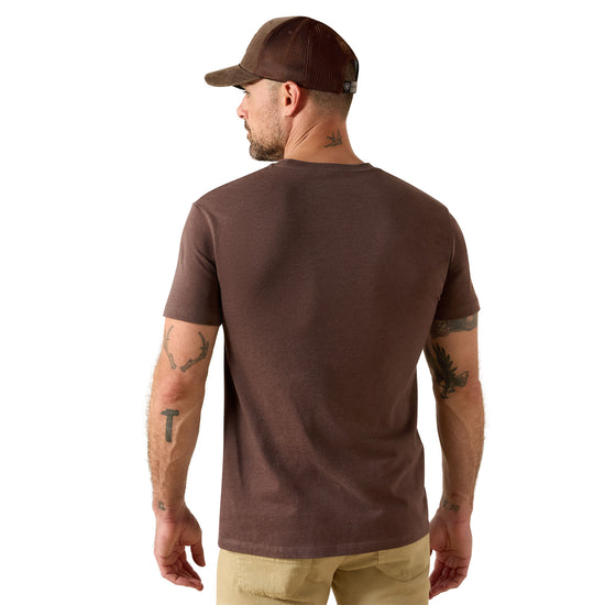 Ariat® Men's Brown Heather Liberty USA Short Sleeve T-Shirt 10027515