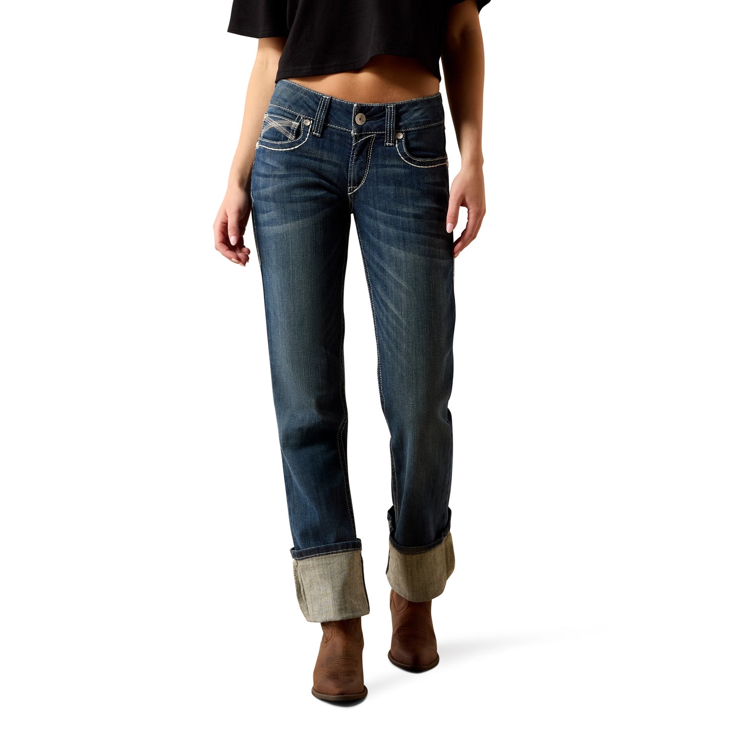 Ariat® Ladies Stretch Mid Rise Ivy Straight Leg Jeans 10024300
