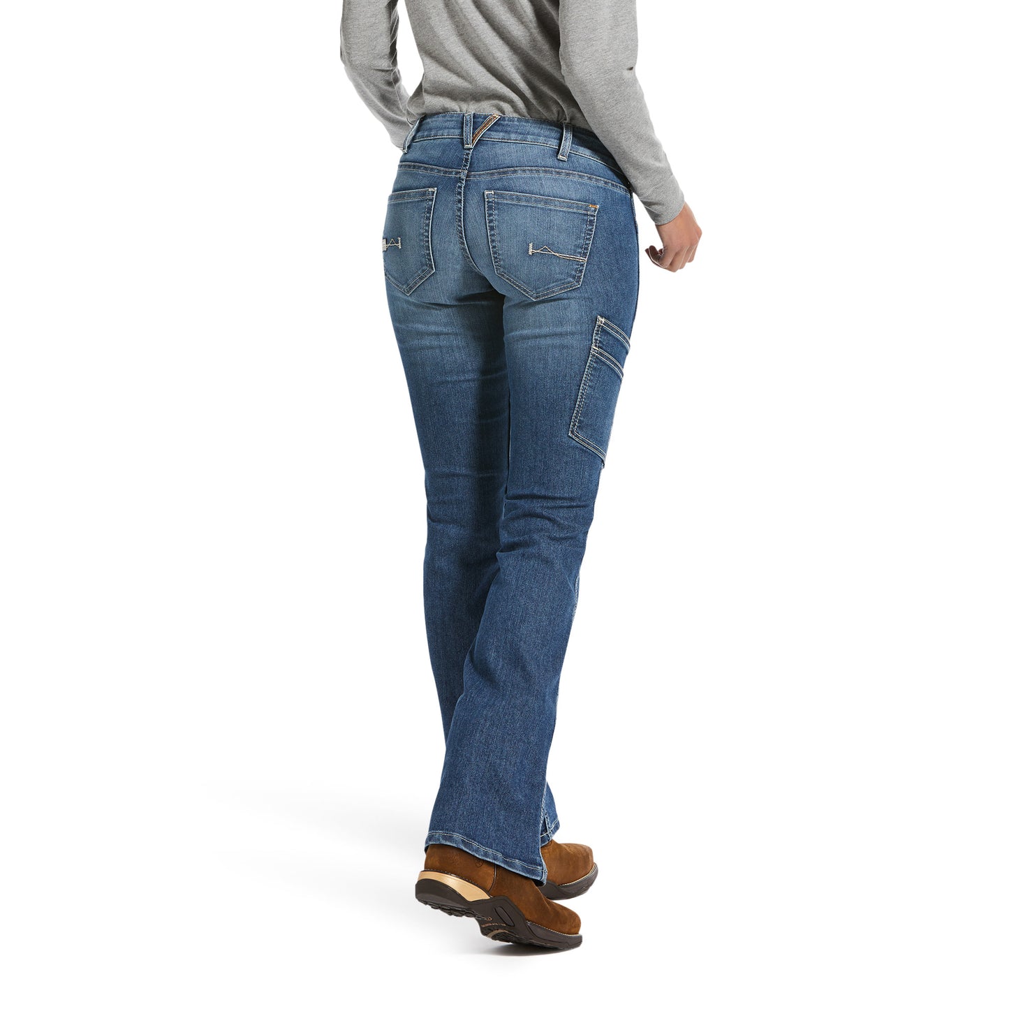 Ariat Ladies Rebar Mid Rise Raven DuraStretch Sofia Boot Cut Jean 10032461