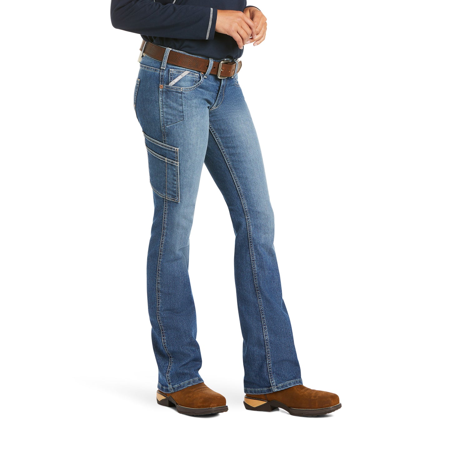 Ariat Ladies Rebar Mid Rise Raven DuraStretch Sofia Boot Cut Jean 10032461