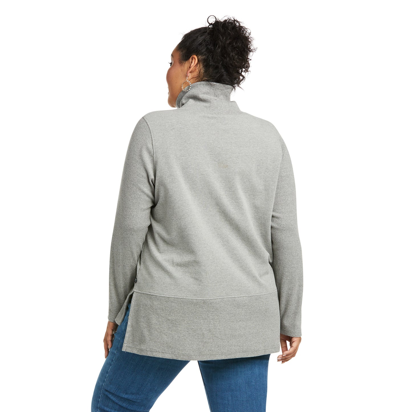 Ariat® Ladies R.E.A.L.™ Funnel Heather Grey Sweater 10037340