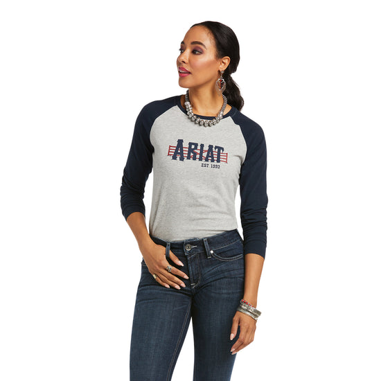 Ariat Ladies REAL Graphic Heather Grey T-Shirt 10038061