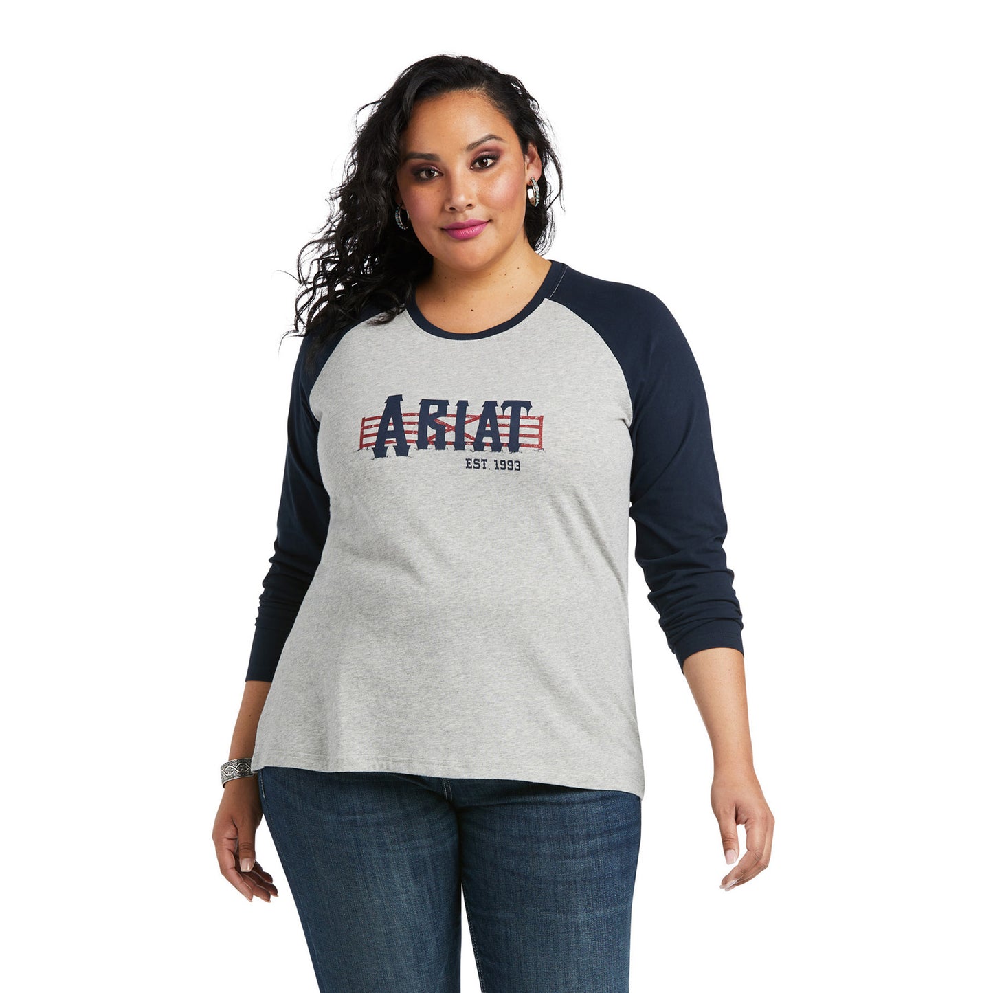 Ariat Ladies REAL Graphic Heather Grey T-Shirt 10038061
