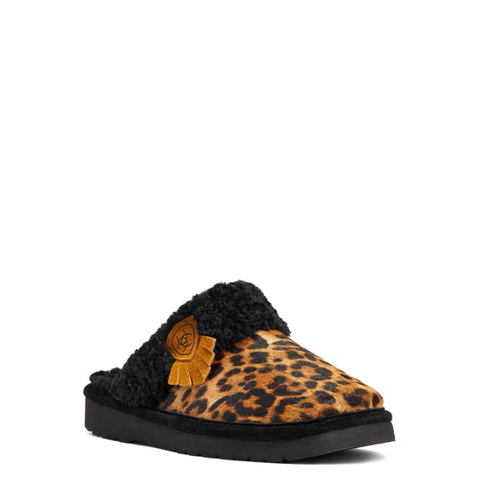 Ariat Ladies Jackie Square Toe Cheetah Hair On Slippers 10039061