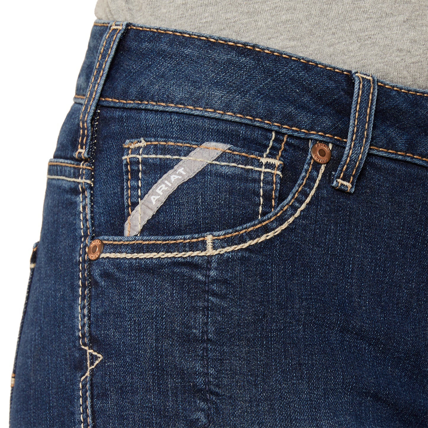 Ariat Ladies Rebar DuraStretch Riveter Double Front Camden Wash Slim Jean 10036684