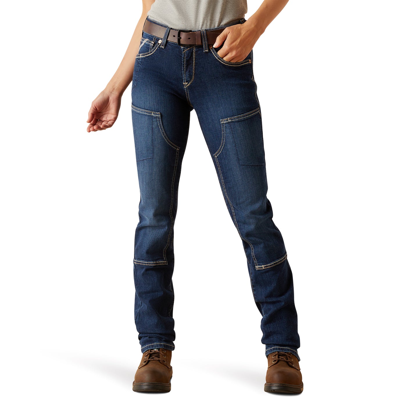 Ariat Ladies Rebar DuraStretch Riveter Double Front Camden Wash Slim Jean 10036684